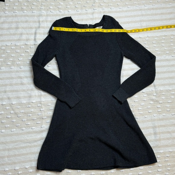 Anthropologie Ruby Moon gray knit long sleeve sweater skater dress size m - Picture 7 of 11